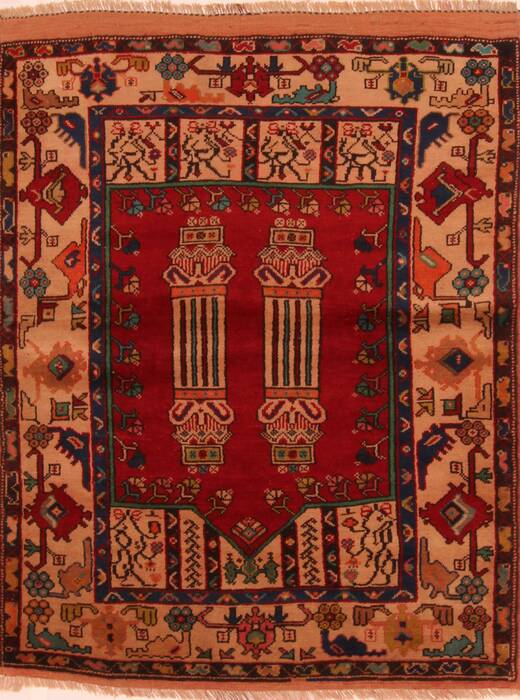 Kazak Red Hand Knotted 39 X 47  Area Rug 100-27211 Image 0