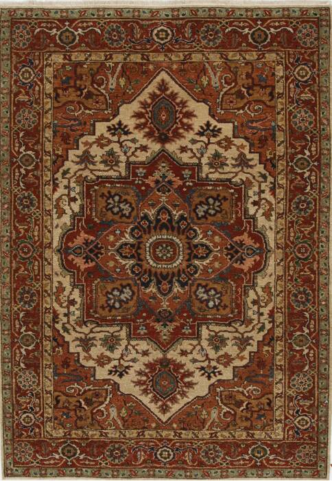Serapi Beige Hand Knotted 311 X 59  Area Rug 250-27256 Image 0