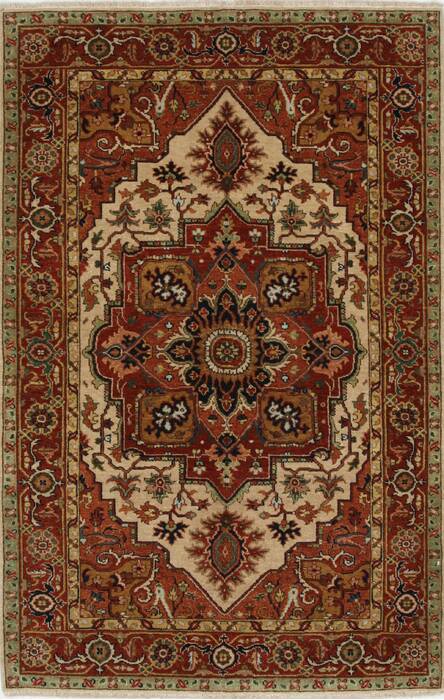 Serapi Beige Hand Knotted 40 X 61  Area Rug 250-27261 Image 0