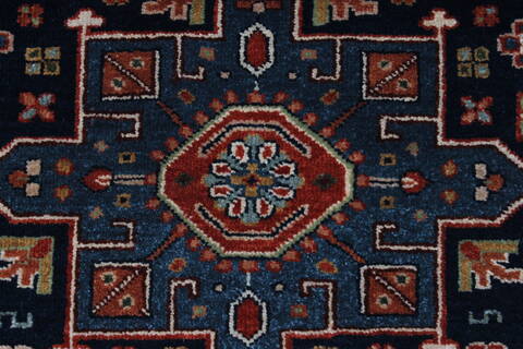 Karajeh Blue Hand Knotted 40 X 60  Area Rug 250-27263 Image 10