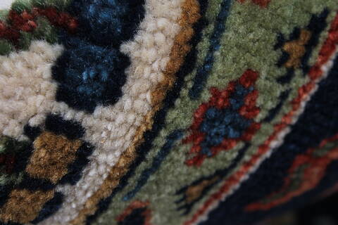 Karajeh Blue Hand Knotted 40 X 60  Area Rug 250-27263 Image 1