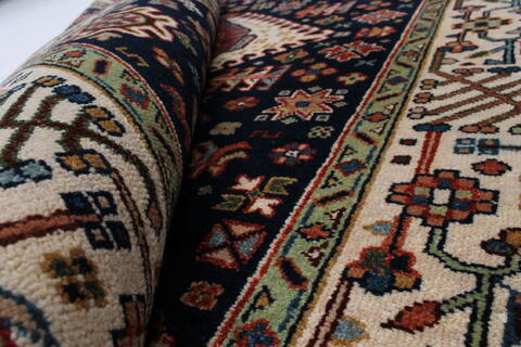 Karajeh Blue Hand Knotted 40 X 60  Area Rug 250-27263 Image 2