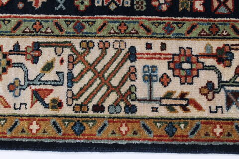 Karajeh Blue Hand Knotted 40 X 60  Area Rug 250-27263 Image 6