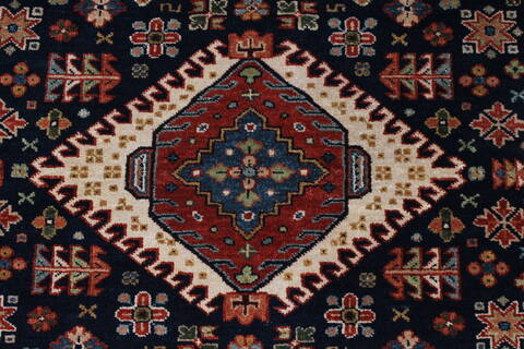 Karajeh Blue Hand Knotted 40 X 60  Area Rug 250-27263 Image 7
