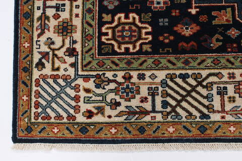Karajeh Blue Hand Knotted 40 X 60  Area Rug 250-27263 Image 8