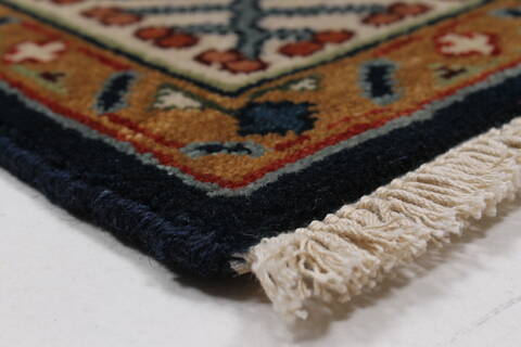 Karajeh Blue Hand Knotted 40 X 60  Area Rug 250-27263 Image 9