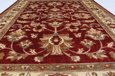 Pishavar Beige Hand Knotted 50 X 69  Area Rug 250-27271 Image 4