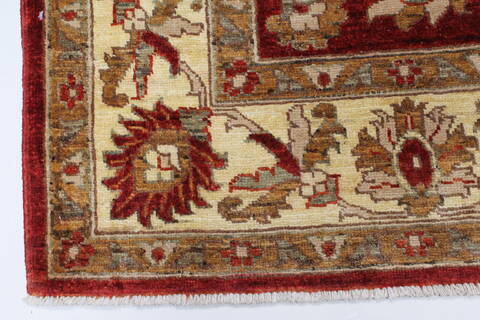 Pishavar Beige Hand Knotted 50 X 69  Area Rug 250-27271 Image 7