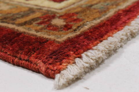 Pishavar Beige Hand Knotted 50 X 69  Area Rug 250-27271 Image 8