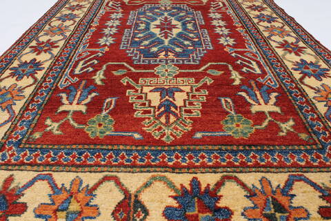 Kazak Red Hand Knotted 35 X 58  Area Rug 250-27297 Image 4