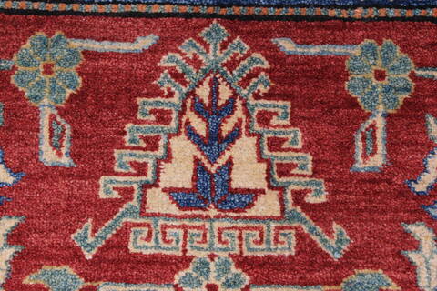 Kazak Red Hand Knotted 35 X 58  Area Rug 250-27297 Image 9