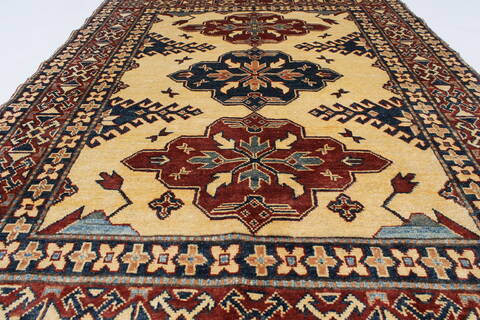 Kazak Beige Hand Knotted 43 X 511  Area Rug 250-27344 Image 2