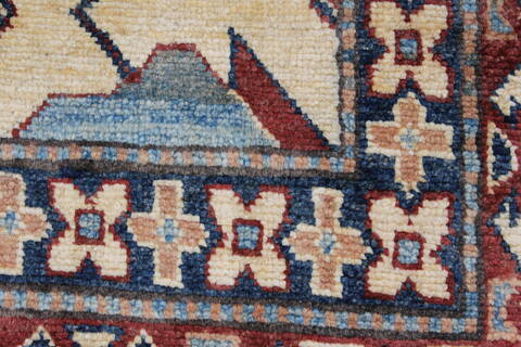 Kazak Beige Hand Knotted 43 X 511  Area Rug 250-27344 Image 8
