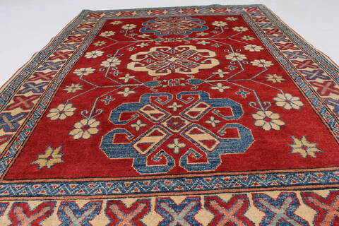 Kazak Red Hand Knotted 45 X 62  Area Rug 250-27356 Image 2