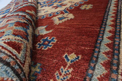 Kazak Red Hand Knotted 38 X 59  Area Rug 250-27357 Image 12