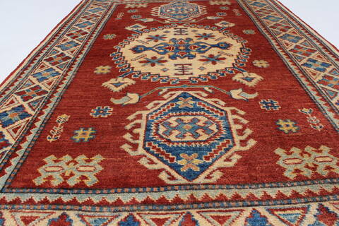 Kazak Red Hand Knotted 38 X 59  Area Rug 250-27357 Image 3