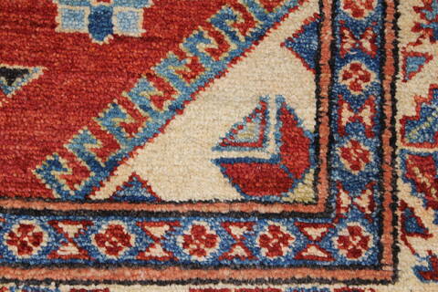Kazak Red Hand Knotted 45 X 60  Area Rug 250-27366 Image 9