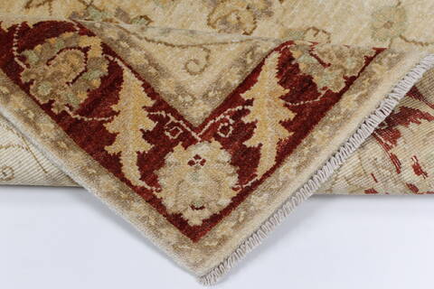 Pishavar Beige Hand Knotted 34 X 45  Area Rug 250-27378 Image 2