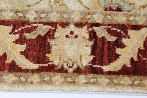 Pishavar Beige Hand Knotted 34 X 45  Area Rug 250-27378 Image 5
