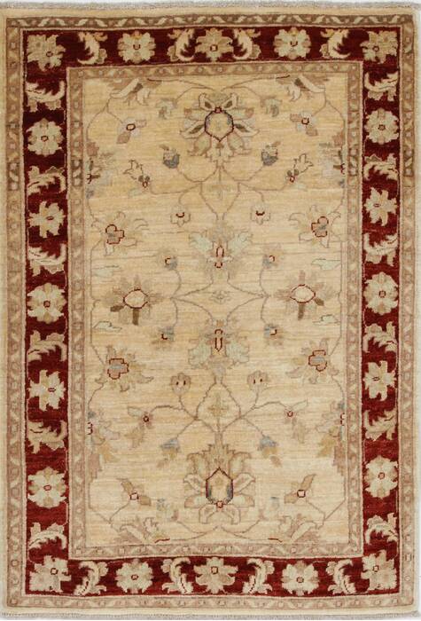 Chobi Beige Hand Knotted 31 X 46  Area Rug 250-27395 Image 0