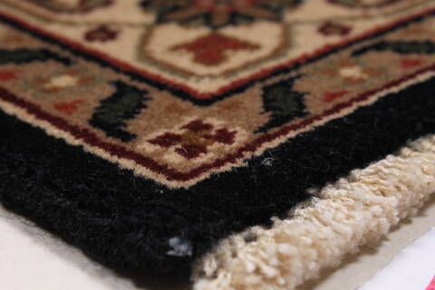 Herati Beige Hand Knotted 30 X 411  Area Rug 250-27411 Image 5