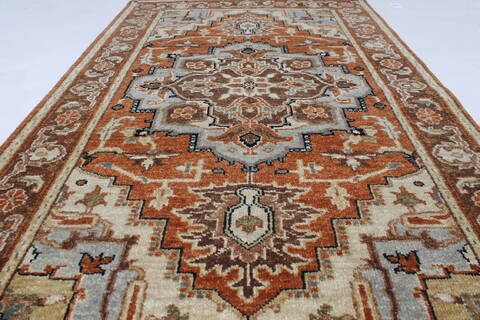 Serapi Brown Hand Knotted 211 X 40  Area Rug 250-27433 Image 1