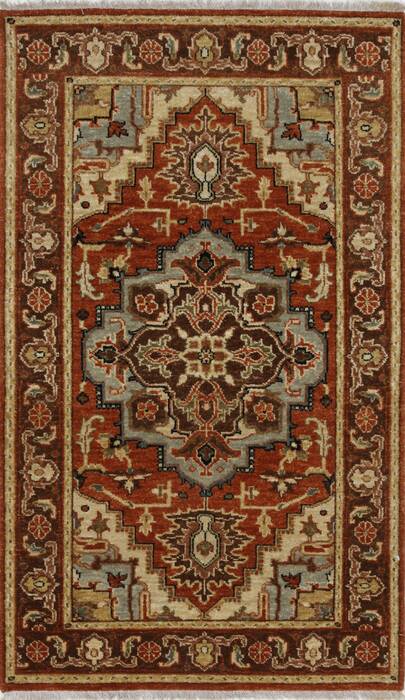 Serapi Brown Hand Knotted 211 X 40  Area Rug 250-27433 Image 0