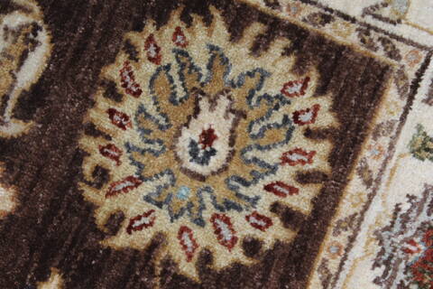 Ziegler Beige Hand Knotted 30 X 53  Area Rug 250-27442 Image 6