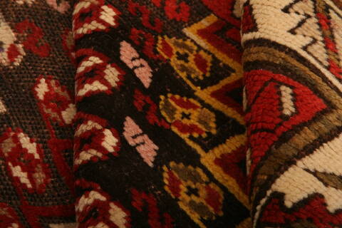 Karabakh Red Runner Hand Knotted 43 X 87  Area Rug 100-27449 Image 3