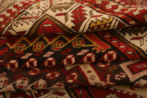 Karabakh Red Runner Hand Knotted 43 X 87  Area Rug 100-27449 Image 4