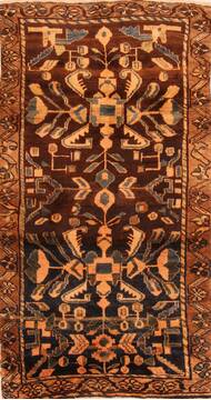 Lilihan Brown Hand Knotted 3'11" X 7'1"  Area Rug 100-27461