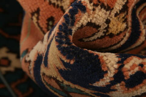 Tabriz Orange Hand Knotted 55 X 79  Area Rug 100-27467 Image 1