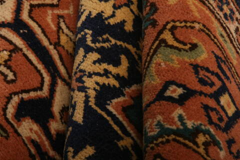 Tabriz Orange Hand Knotted 55 X 79  Area Rug 100-27467 Image 2