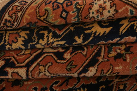 Tabriz Orange Hand Knotted 55 X 79  Area Rug 100-27467 Image 3