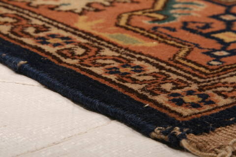 Tabriz Orange Hand Knotted 55 X 79  Area Rug 100-27467 Image 5