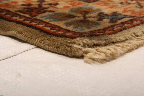 Kazak Beige Hand Knotted 46 X 77  Area Rug 100-27471 Image 7