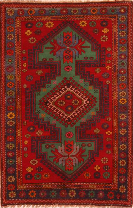 Kazak Red Hand Knotted 50 X 74  Area Rug 100-27473 Image 0