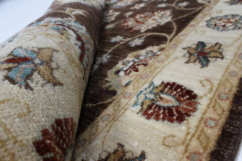 Ziegler Beige Hand Knotted 211 X 411  Area Rug 250-27478 Image 1