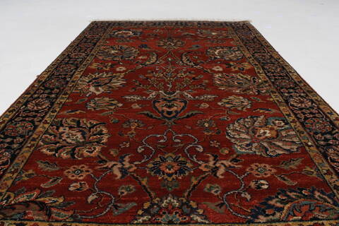Sarouk Green Hand Knotted 30 X 50  Area Rug 250-27482 Image 2
