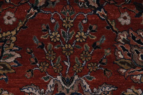 Sarouk Green Hand Knotted 30 X 50  Area Rug 250-27482 Image 4
