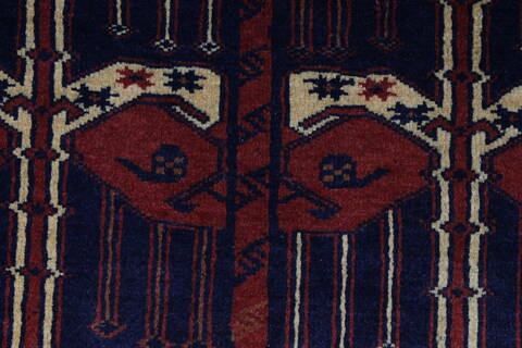 Kunduz Blue Hand Knotted 32 X 410  Area Rug 250-27495 Image 2