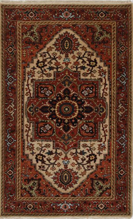 Serapi Beige Hand Knotted 30 X 410  Area Rug 250-27519 Image 0