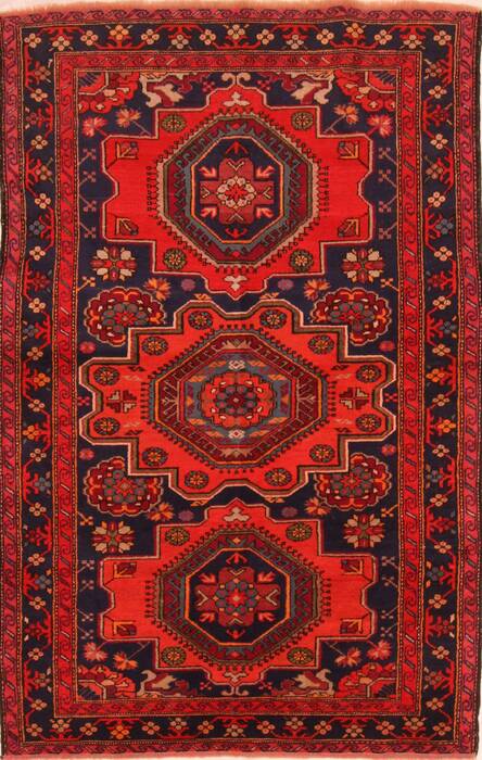 Karabakh Red Hand Knotted 46 X 70  Area Rug 100-27524 Image 0