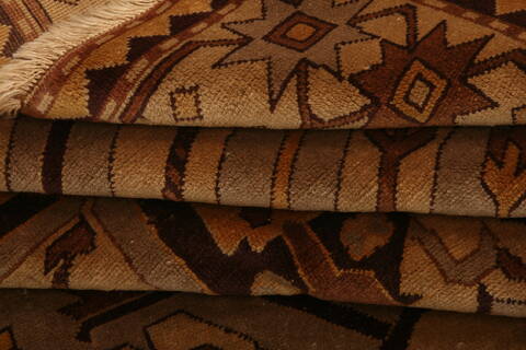Kazak Brown Hand Knotted 50 X 62  Area Rug 100-27534 Image 3