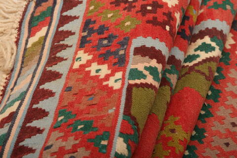 Qashqai Multicolor Flat Woven 34 X 410  Area Rug 100-27548 Image 2