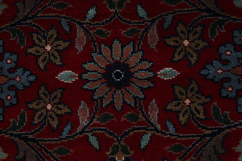 Tabriz Green Hand Knotted 211 X 411  Area Rug 250-27569 Image 2