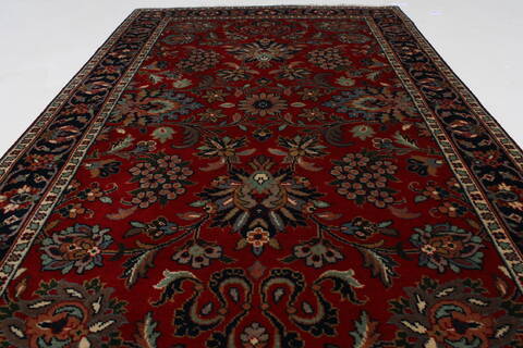 Tabriz Green Hand Knotted 211 X 411  Area Rug 250-27569 Image 7