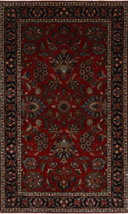 Tabriz Green Hand Knotted 211 X 411  Area Rug 250-27569 Image 0