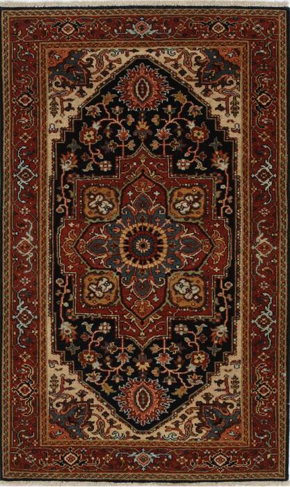 Serapi Blue Hand Knotted 31 X 51  Area Rug 250-27573 Image 0