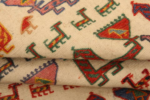 Kilim White Flat Woven 37 X 511  Area Rug 100-27581 Image 3